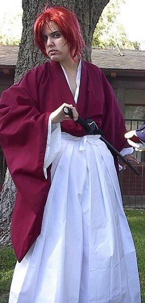 Anime Rurouni Kenshin Himura KENSHIN Blue Kendo Kimono Cosplay