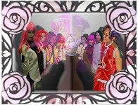 An Utena cast with Van in the 
back as Touga, made by Carolina: BabeAsuka@aol.com